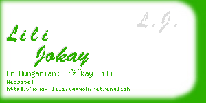 lili jokay business card